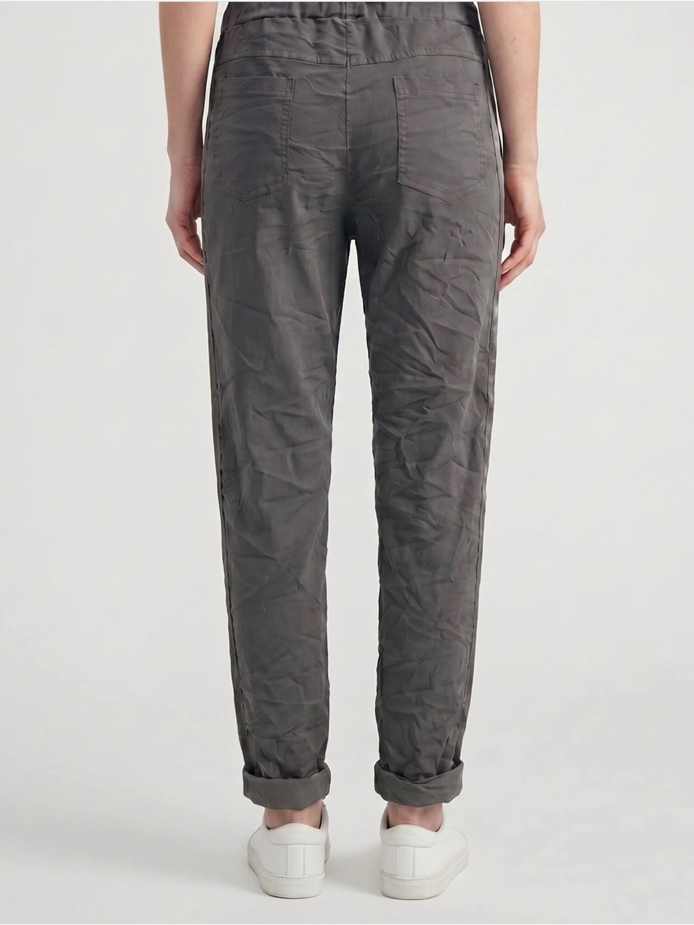 Tina Stephens Italy Magic Pants Taupe Metallic Stripe OS - Picture 3 of 10